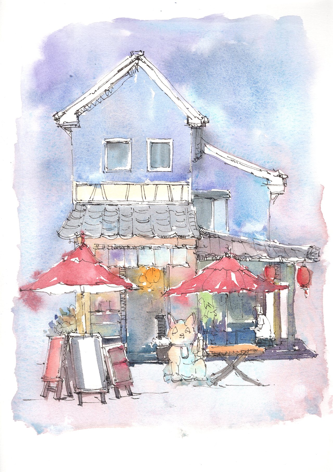 梦幻小店水彩教程（图ZMTk5OTAwNzY4） - 绘画 - 站酷设计师多么水彩原创素材 - 站酷ZCOOL