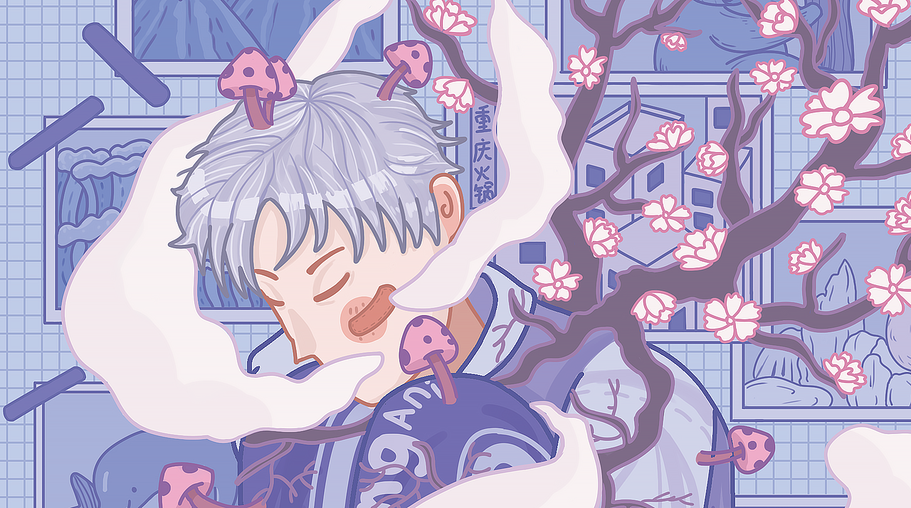 植物与人系列（图ZMjAzMzY3OTI0） - 商业插画 - 站酷设计师绘画的小熊艾尼原创素材 - 站酷ZCOOL