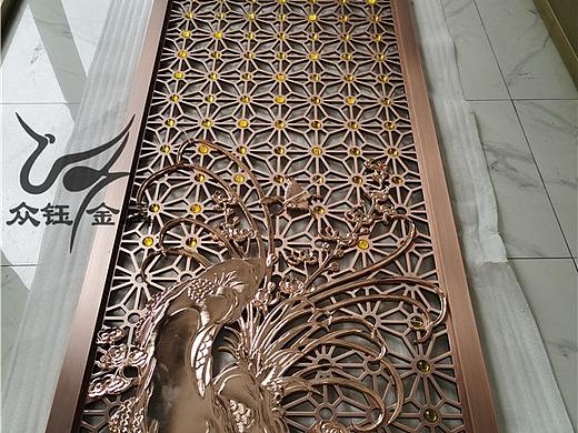 实心铝板雕刻屏风定制 中式铝板浮雕屏风
