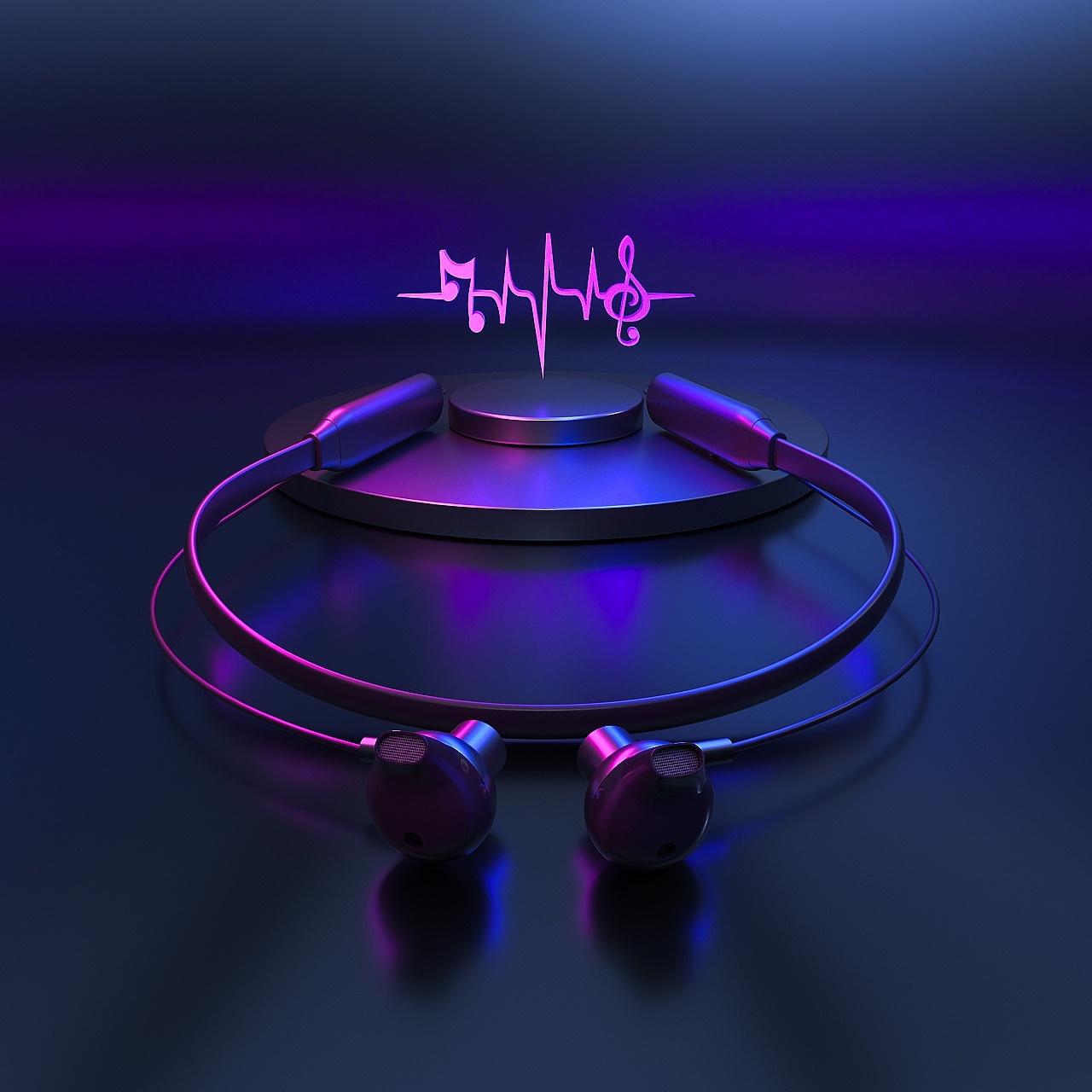 OCtane渲染器渲染,蓝牙运动无线耳机