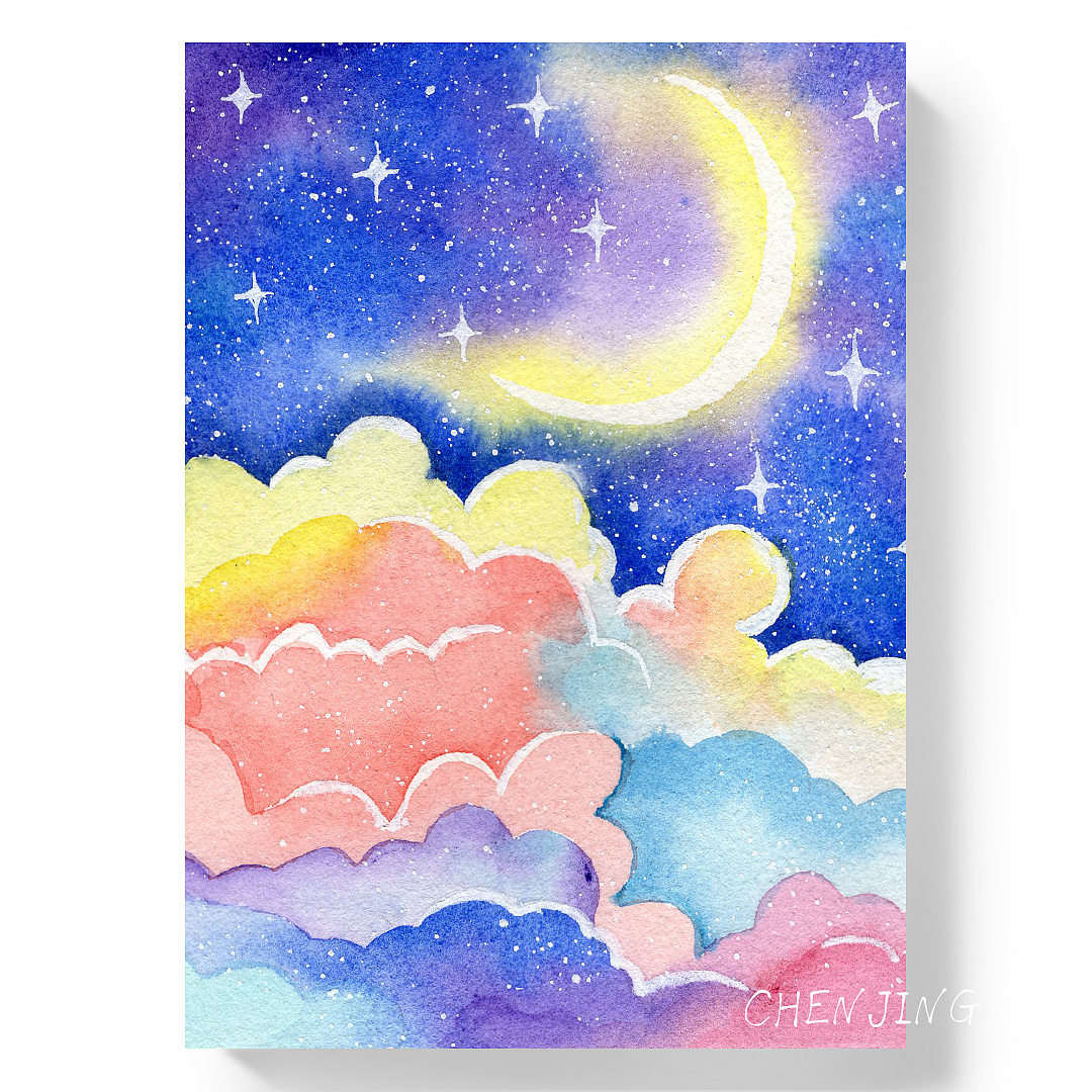 少女系-梦幻水彩星空