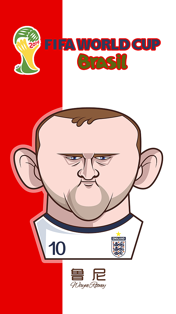 鲁尼~三狮军团虽然出局但鲁尼还是进了一个球.