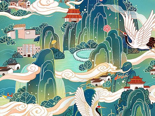 磐安手绘地图