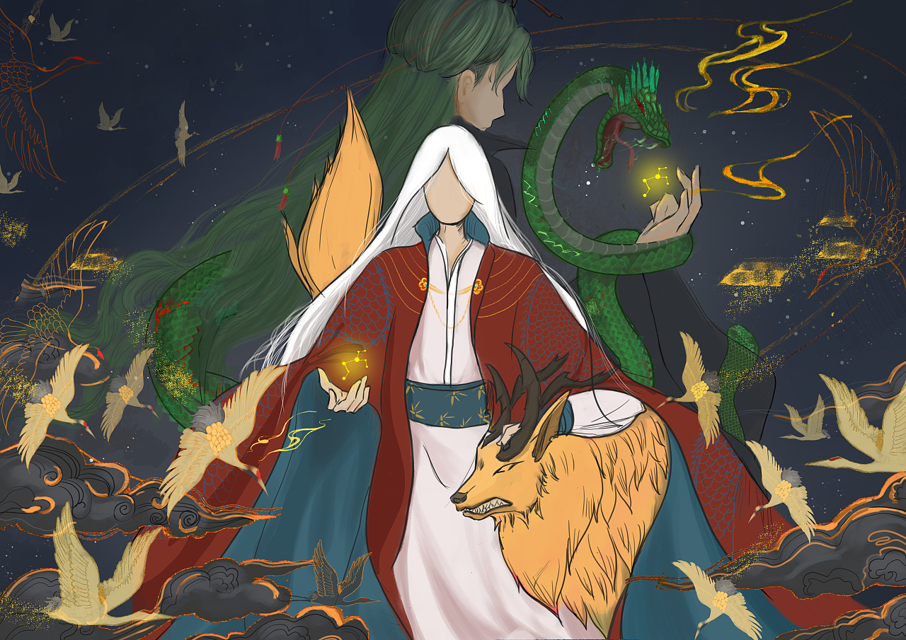 盘瓠(主题插画)|插画|绘本|东白予 - 原创作品 - 站酷 (zcool)