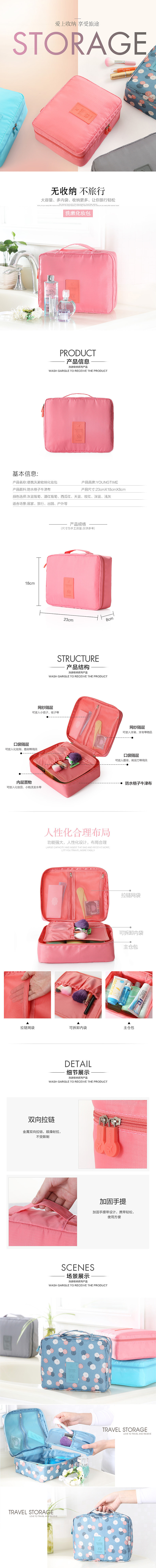 洗漱化妆包详情页
