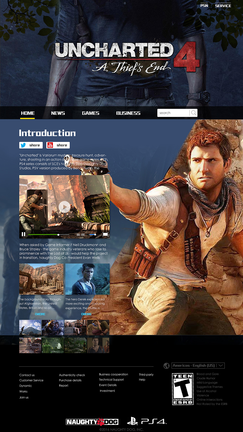 神秘海域4自拟web