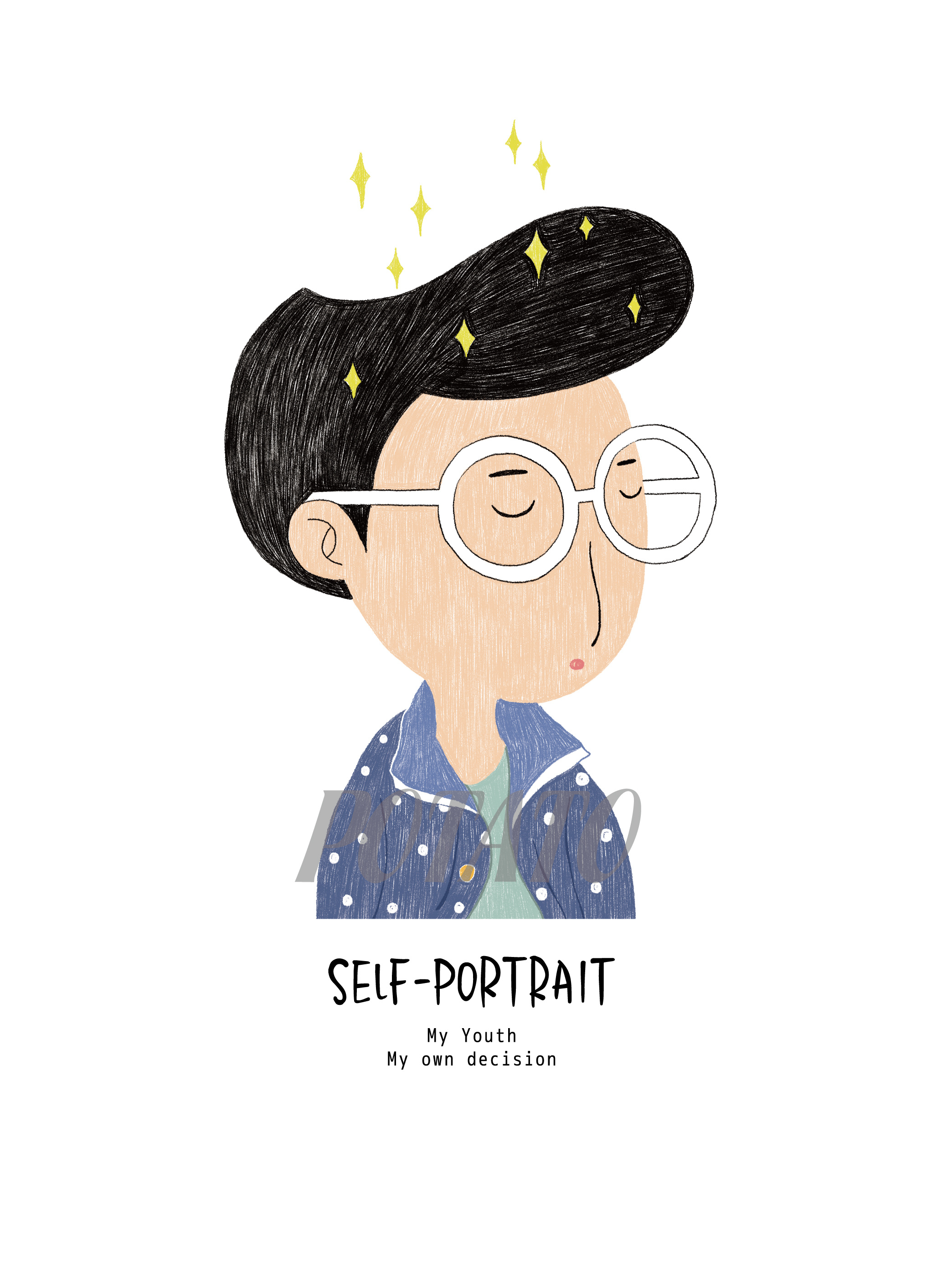 自画像|插画|商业插画|bigpie - 原创作品 - 站酷 (zcool)