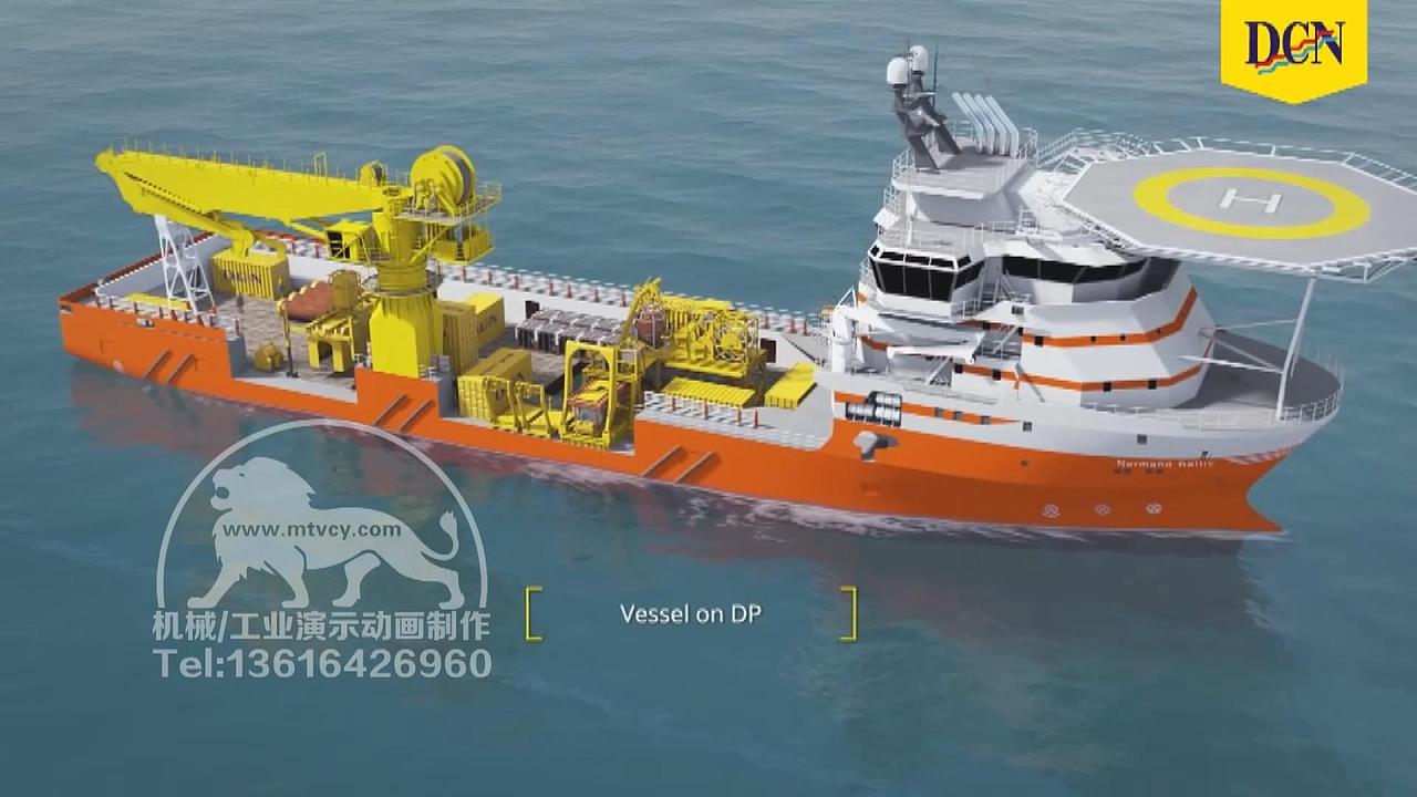 海洋设备施工安装测量三维3D动画演示