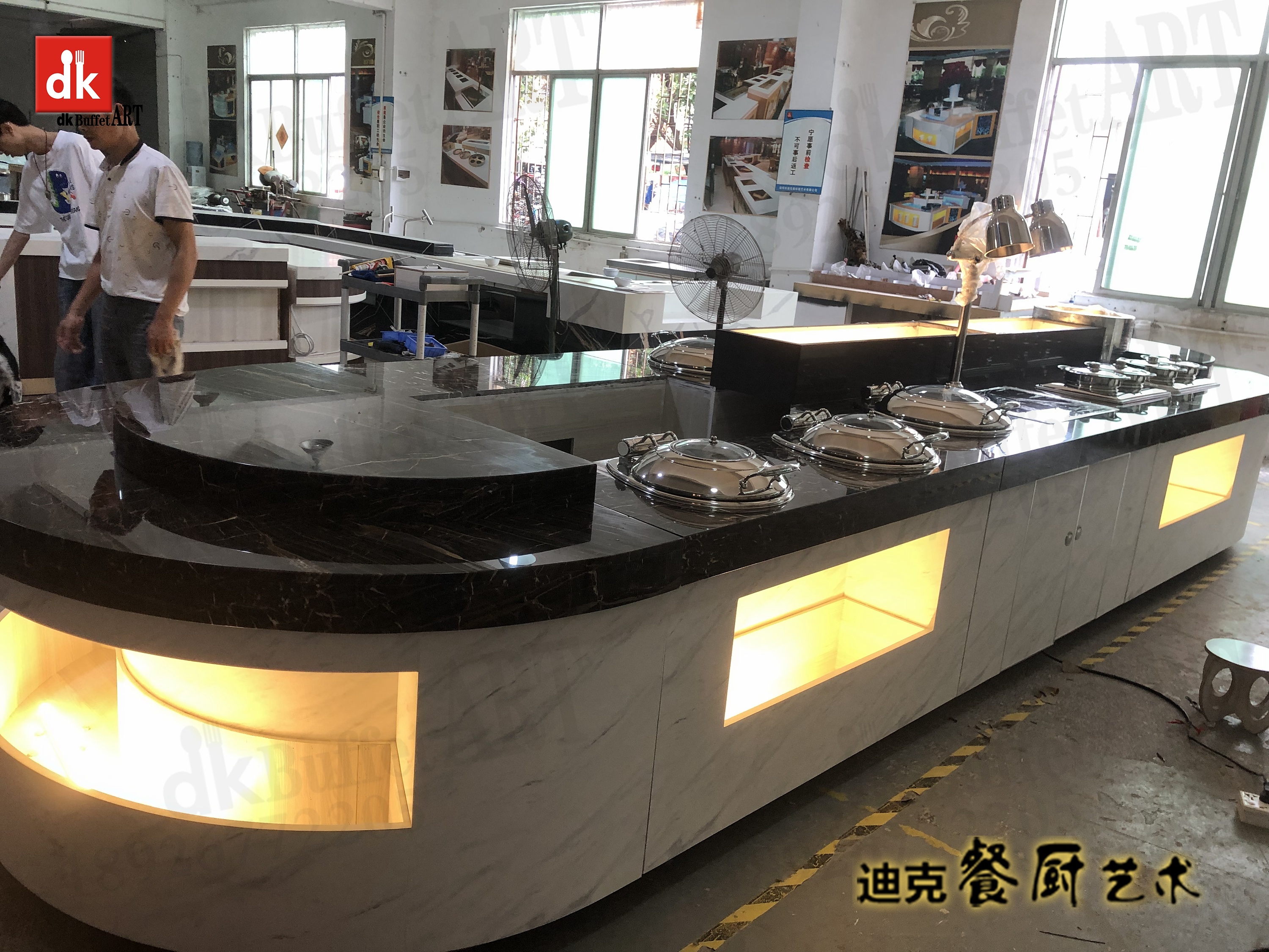 嵌入式酒店自助餐台 移动出口欧洲布菲台 豪华自助餐台