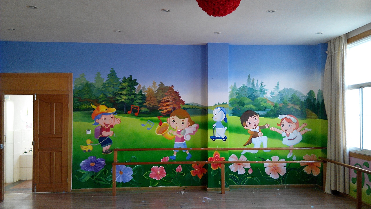 云南昆明曲靖陆良机关幼儿园墙体彩绘墙画墙绘幼儿园（图ZMTA2NTM1NzA4） - 其他手工艺 - 站酷设计师云南锦泰彩绘原创素材 - 站酷ZCOOL
