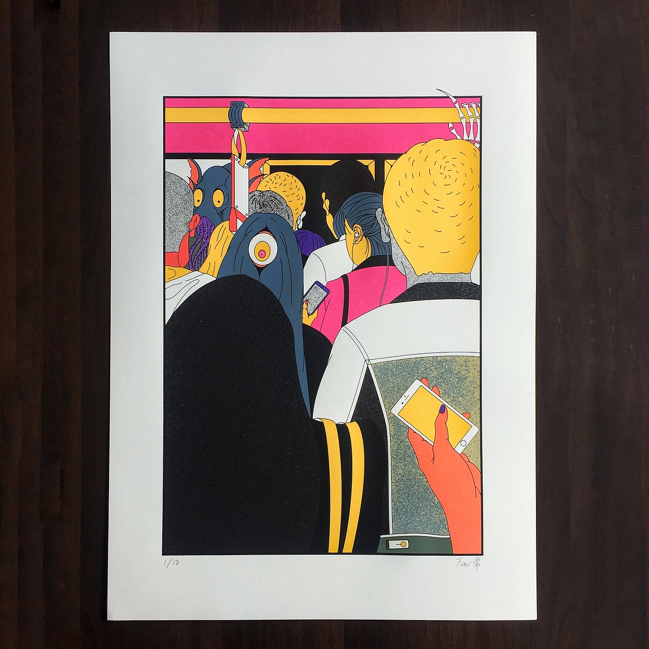 fvan原创地铁系列丝网版画《metro#1》|纯艺术|绘画|常凡凡_原创作品