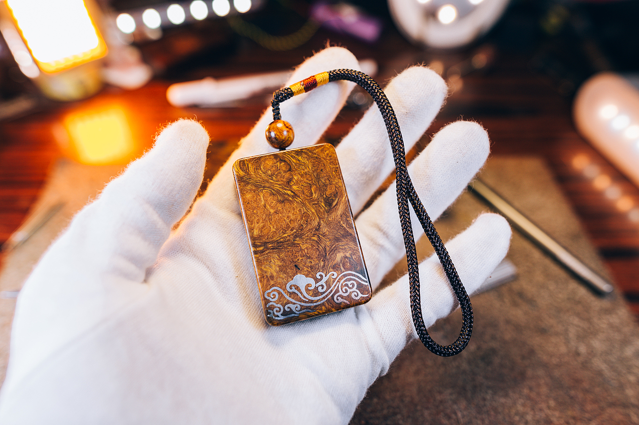 沙漠铁木嵌银，谨言慎行（图ZMjY1NjIwODA0） - 其他手工艺 - 站酷设计师易水癫原创素材 - 站酷ZCOOL