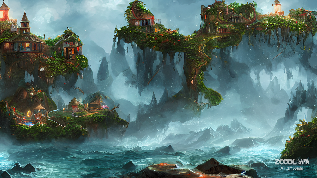 #AI创作实验室#精灵岛（图ZMzIyMTM3NjQ4） - AI作品 - 站酷设计师Browniu原创素材 - 站酷ZCOOL