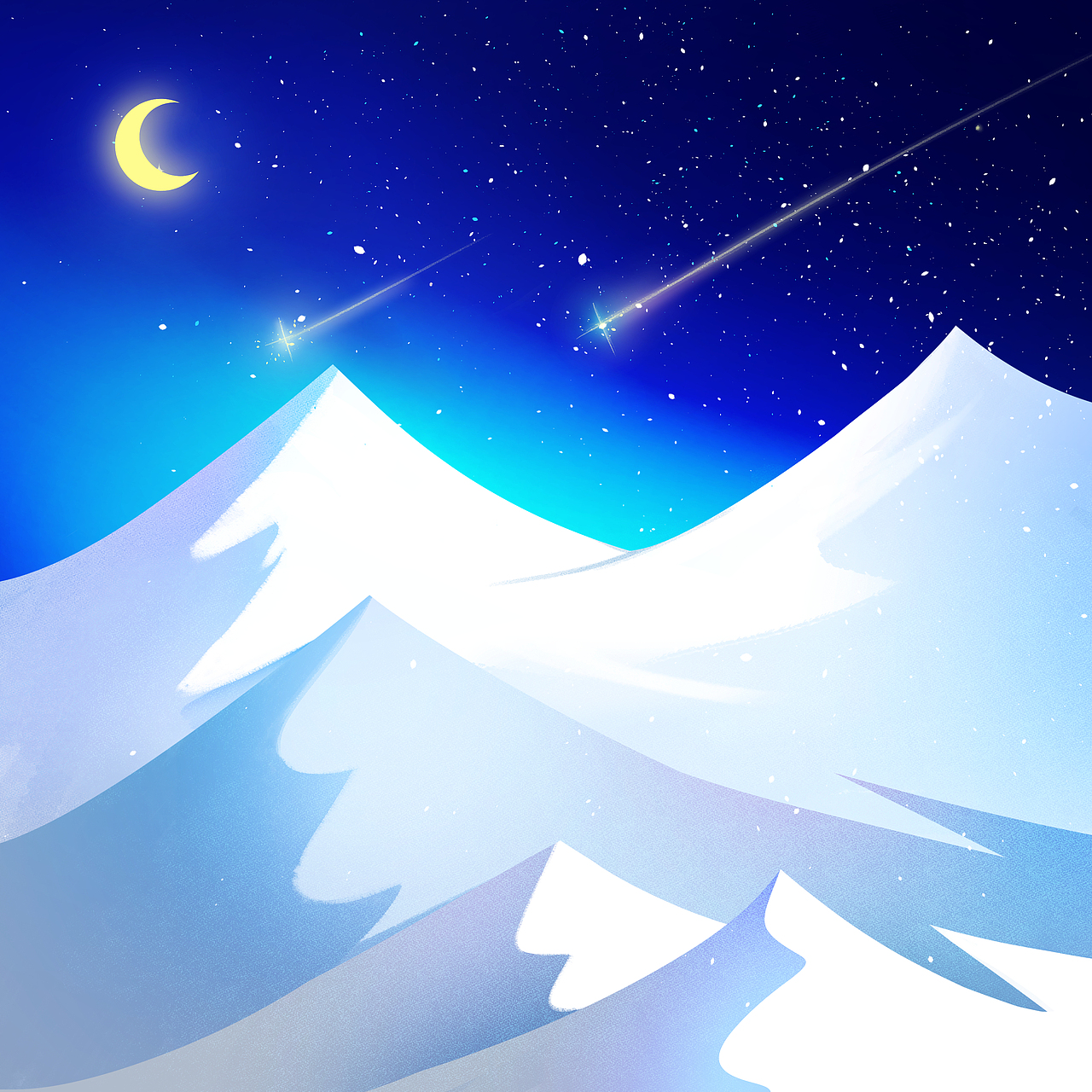 画了扁平的雪山（图ZMjcwODk5NzA0） - 创作习作 - 站酷设计师简小原创素材 - 站酷ZCOOL