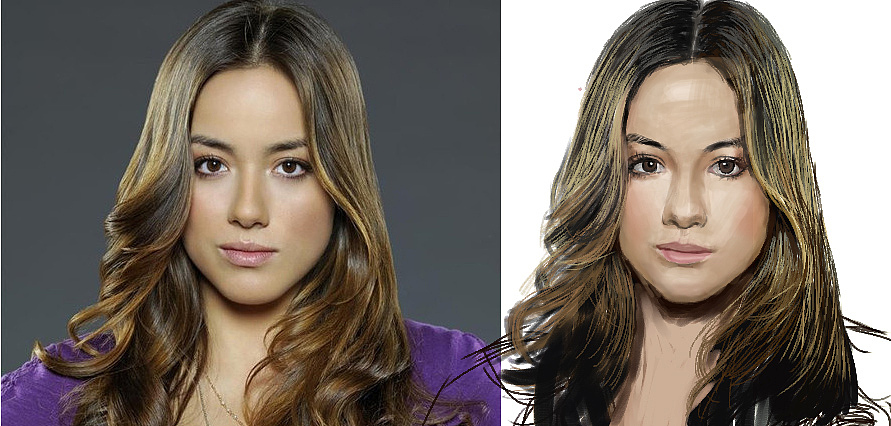 S.H.I.L.D神盾局特工手绘习作-科尔森特工和斯凯特工...