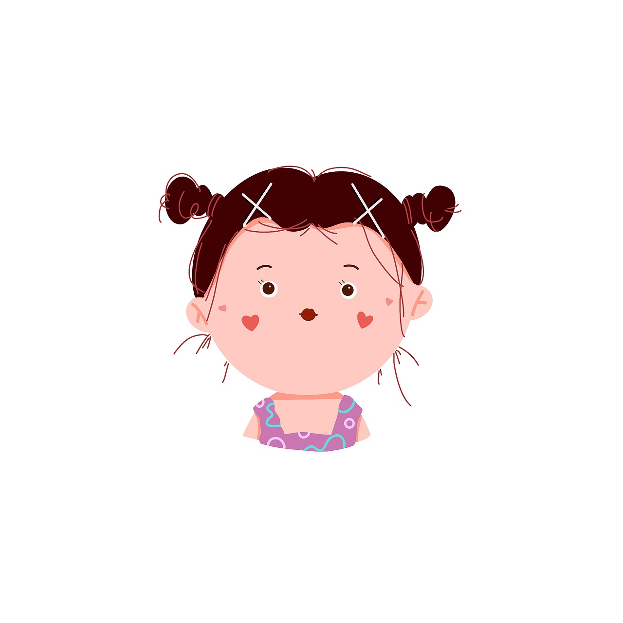 扁平风呆萌可爱小头像