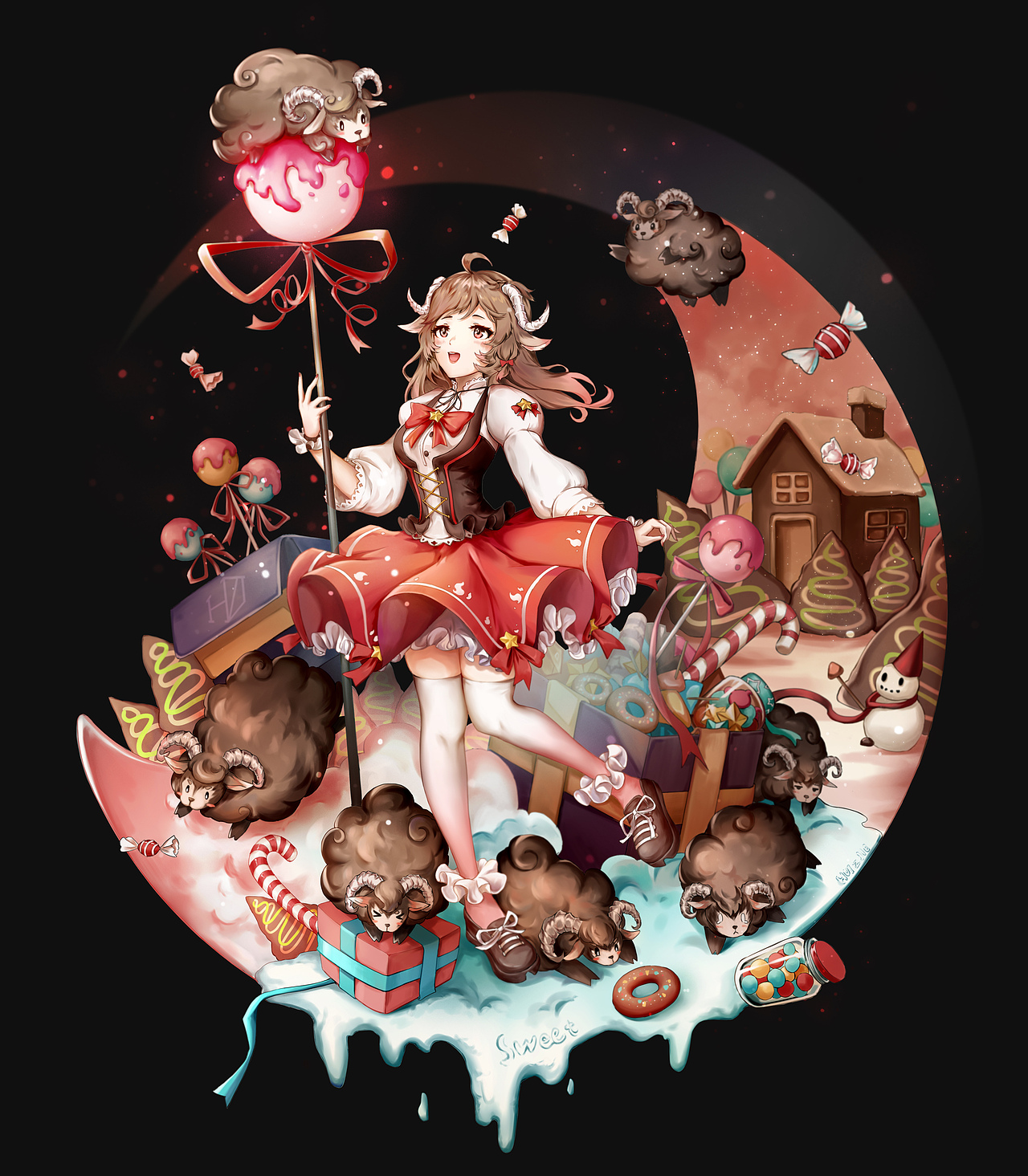 明日方舟 糖果派对 艾雅法拉（图ZMjIzMjg2MDUy） - 创作习作 - 站酷设计师绘z界原创素材 - 站酷ZCOOL