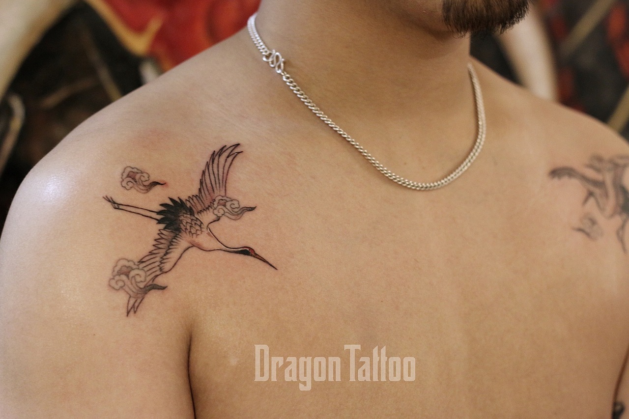 鹤纹身 仙鹤纹身 