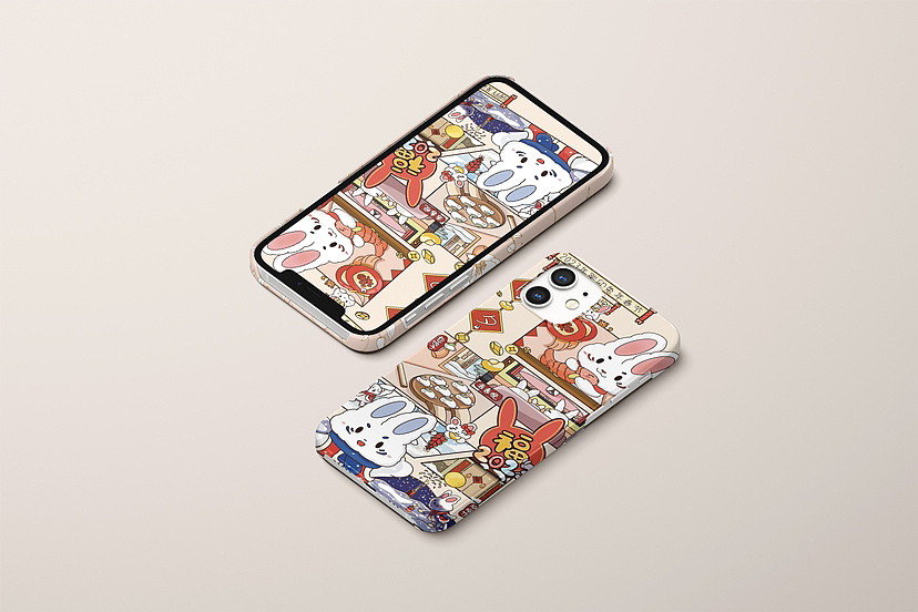 可可爱爱的插画手机壳｜壁纸原创（图ZMzI2NTMyMDc2） - 商业插画 - 站酷设计师汪酱的甜甜圈原创素材 - 站酷ZCOOL