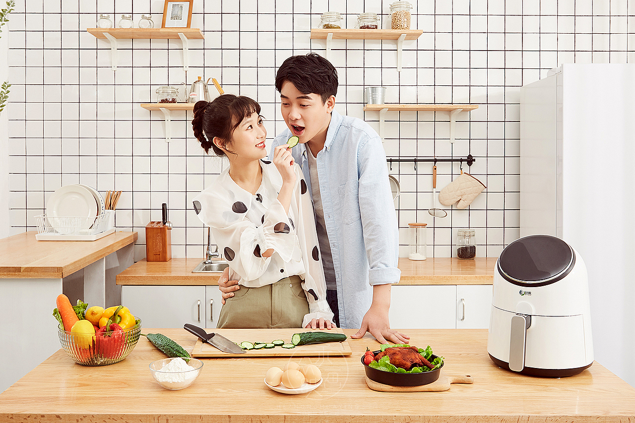 比依空气炸锅形象片（图ZMTk0NDQzMjcy） - 产品摄影 - 站酷设计师禾众画映原创素材 - 站酷ZCOOL