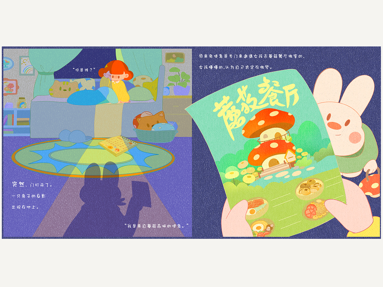 毕设/原创绘本《蘑菇餐厅》