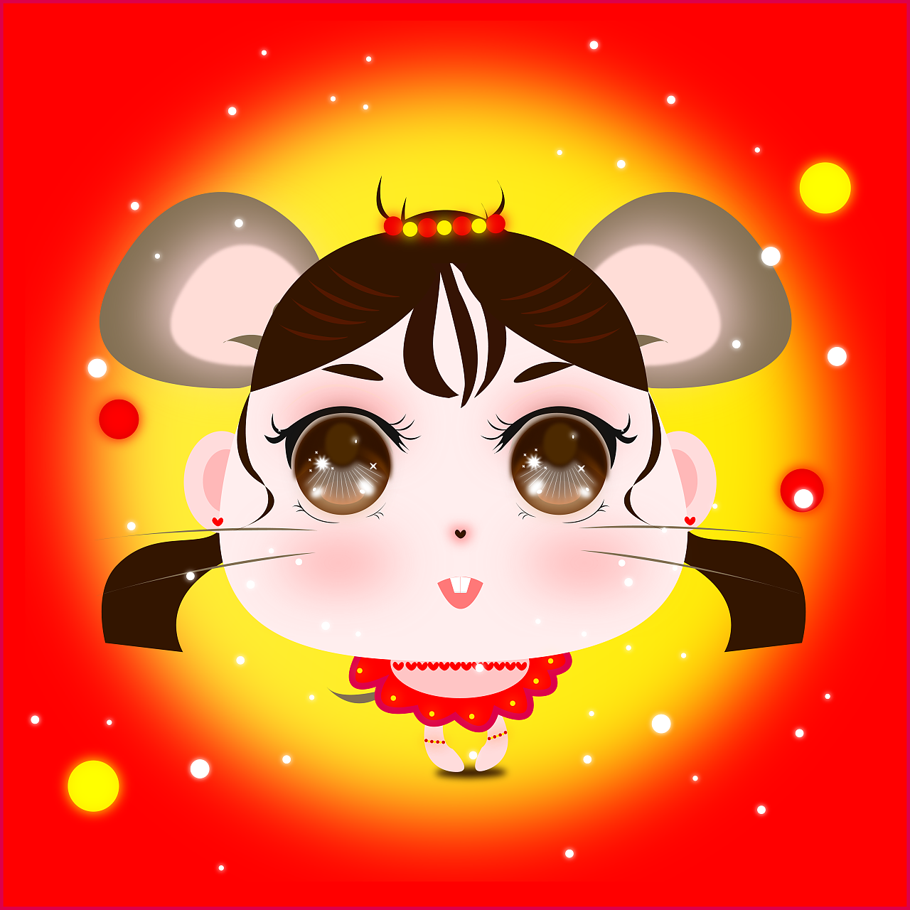 鼠年头像可爱卡通漫画