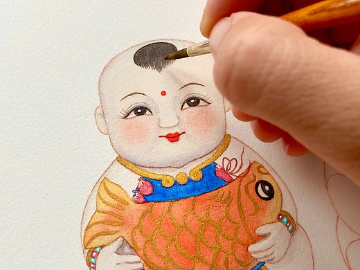 《绘无锡·惠山泥人》插画-创作习作4540101年前原创《早安,自己!