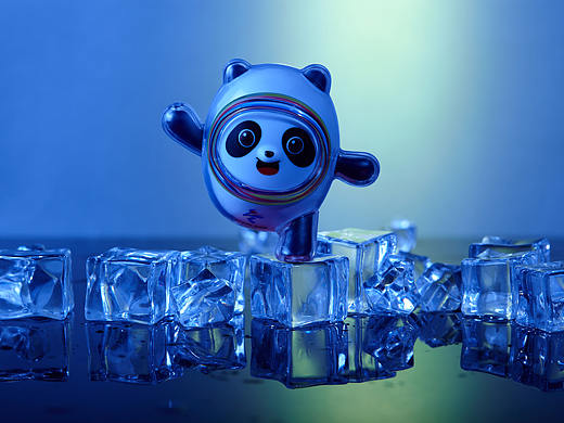冰墩墩第一套平面形象片问世，可爱的冰墩墩有多漂亮
