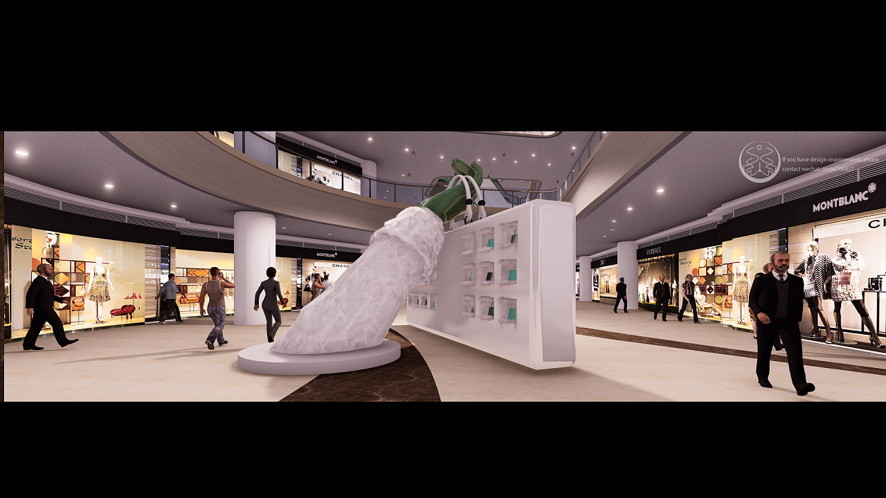 商场中庭陈列设计|三维|其他三维|未被证实艺术设计 - 原创作品