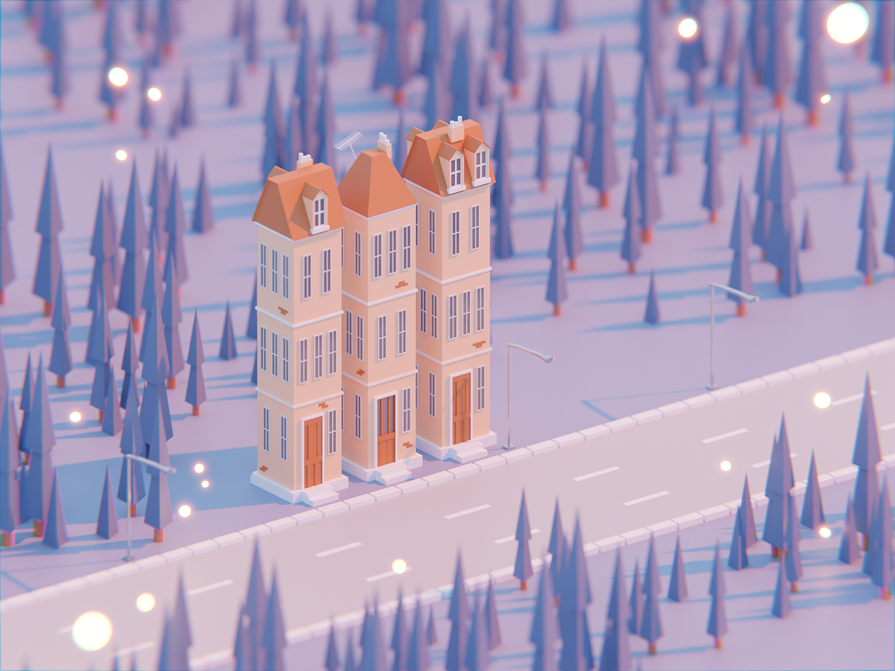 林间小楼|Blender场景练习（图ZMjY2MDczNTcy） - 场景 - 站酷设计师银河漫游kk原创素材 - 站酷ZCOOL