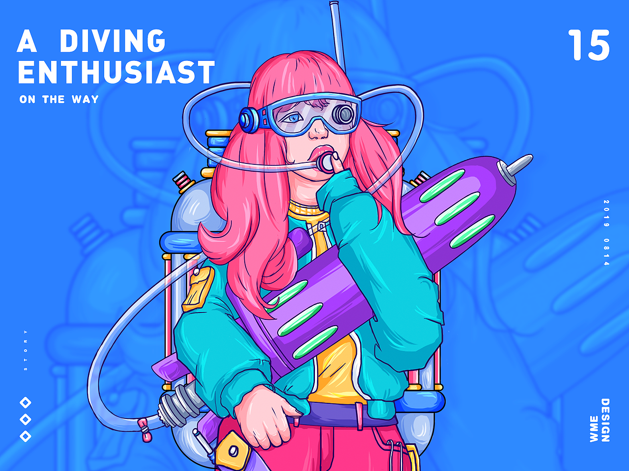 2019 RED团队插画作品（下）（图ZMTkyNzcxMDI4） - 创作习作 - 站酷设计师姚梦艺原创素材 - 站酷ZCOOL