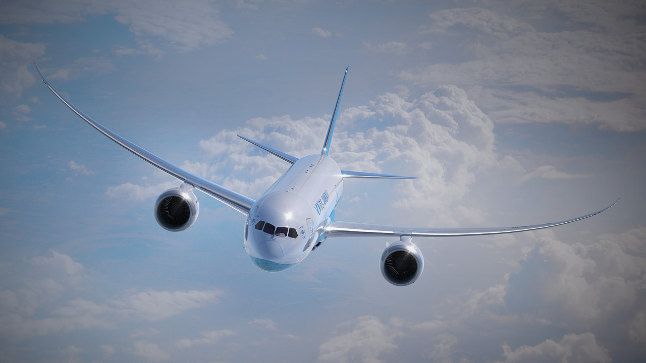 厦门航空新飞机机身涂装设计