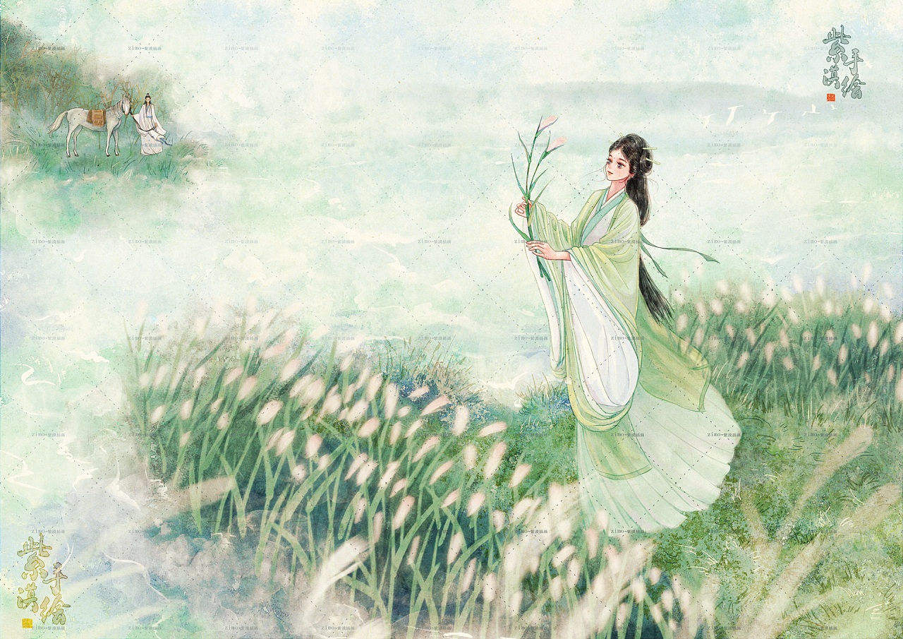 野有蔓草|插画|商业插画|zimo紫漠 - 原创作品 - 站酷 (zcool)