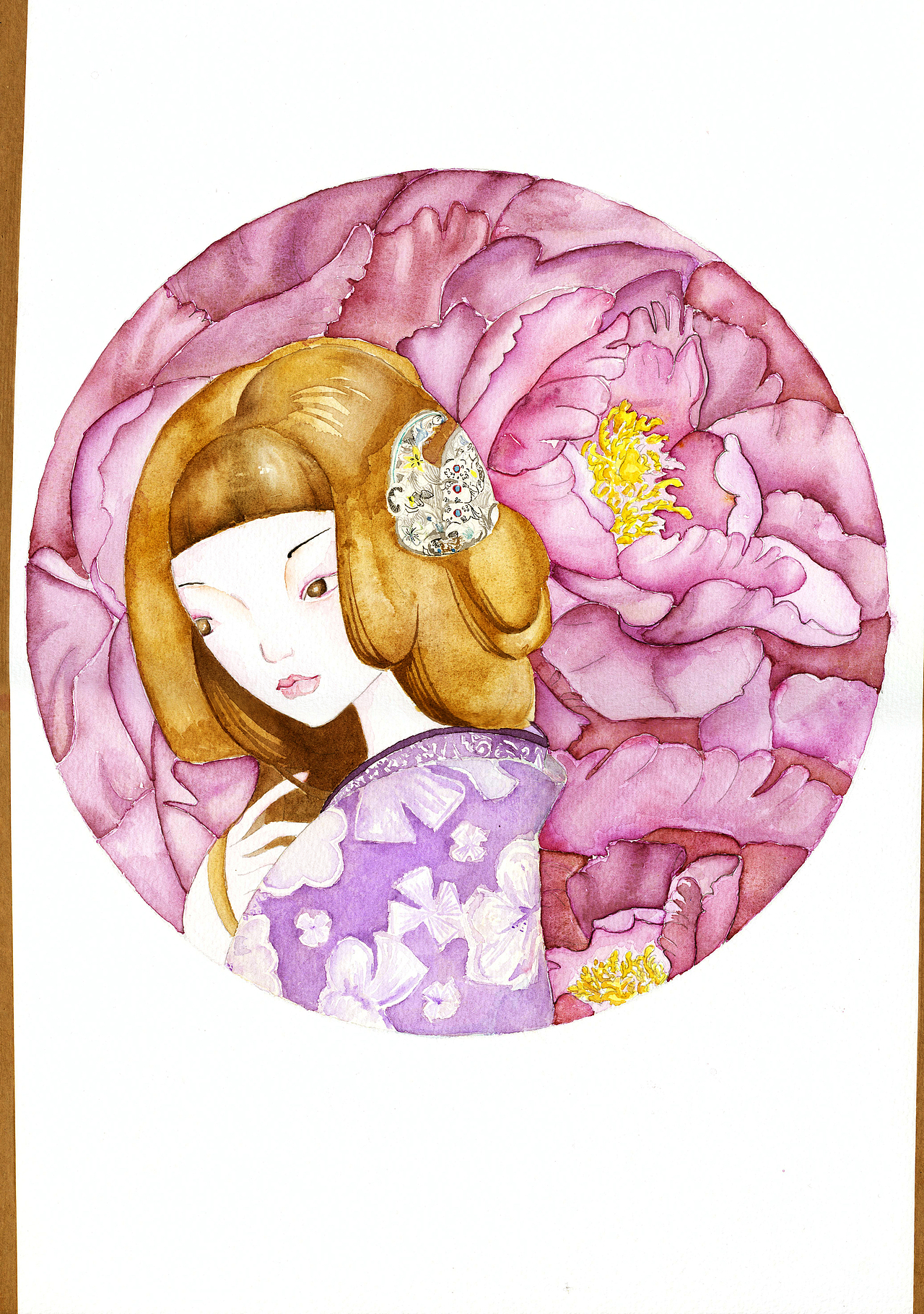 古韵女子之牡丹