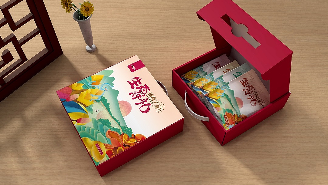 箱盒汇 | ：“生态好礼”陕南干货包装设计（图ZMjk1Mjg3ODUy） - 包装 - 站酷设计师箱盒汇_包装设计原创素材 - 站酷ZCOOL
