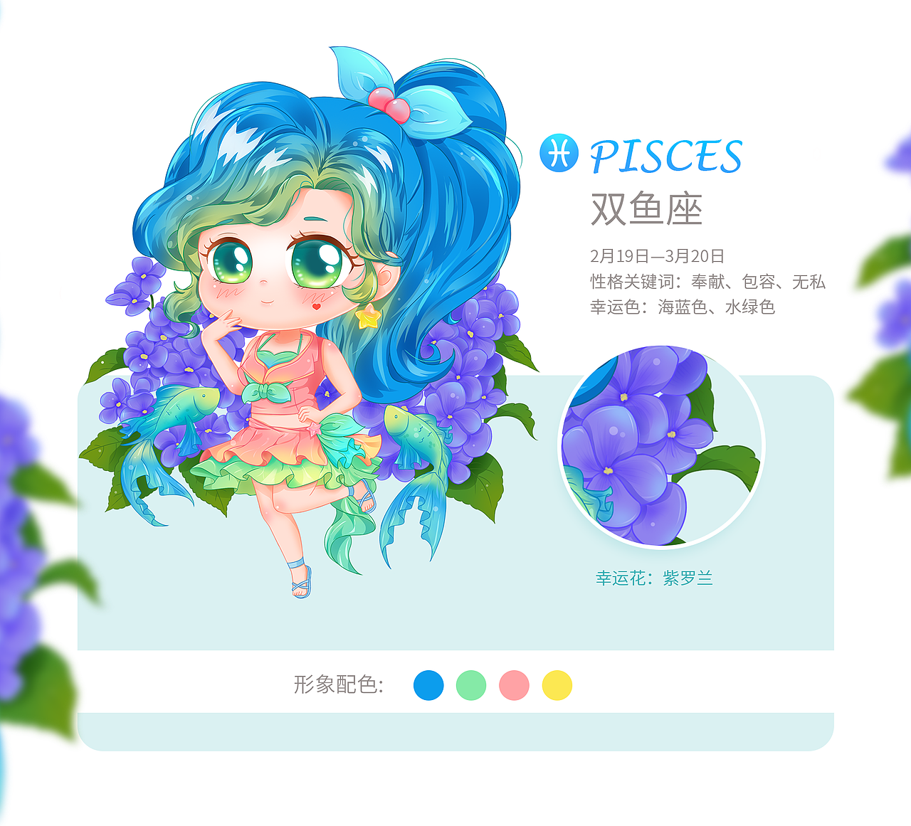 《12星座小姐姐q版形象》