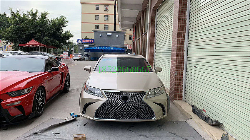 雷克萨斯ES250凌志350老改18新款前脸保险杠包围中网尾