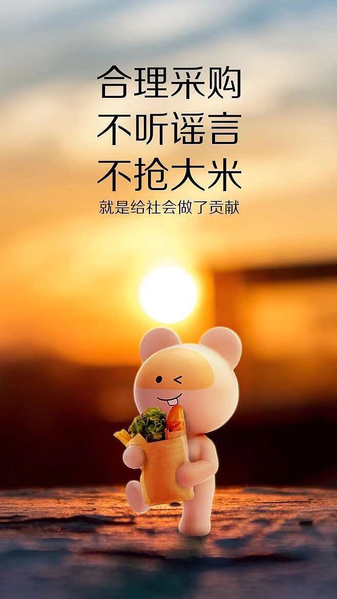 【鼠年壁纸】2020年笨笨鼠春节不信谣言不抢大米