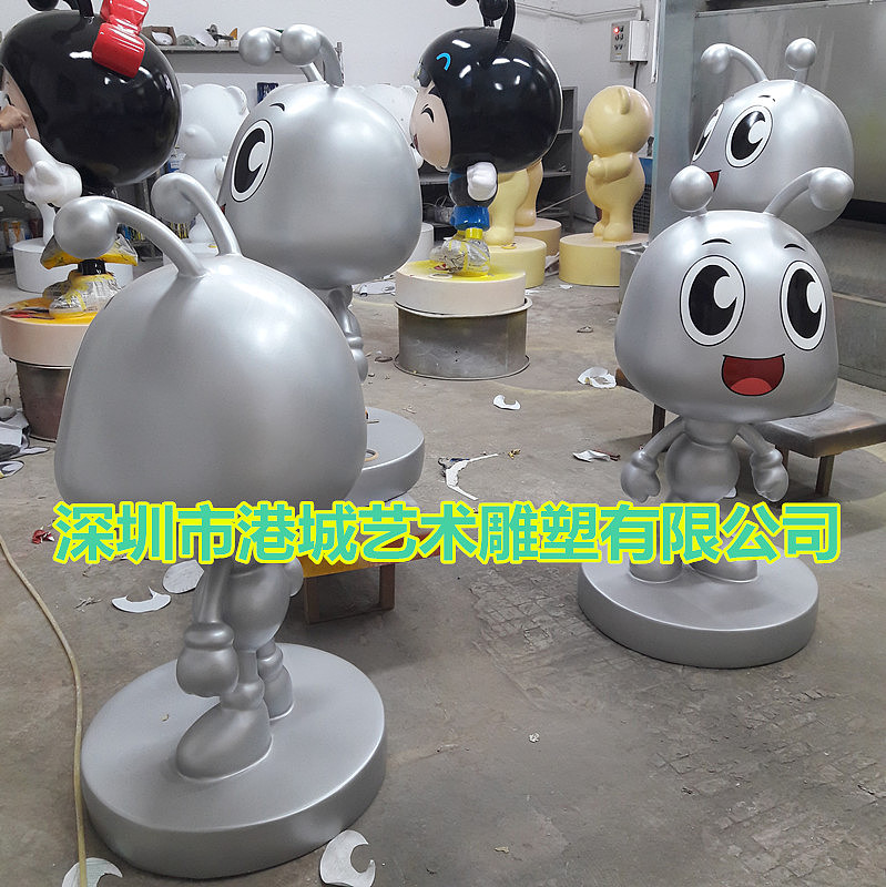 丰富学校园生活吉祥物玻璃钢蚂蚁卡通雕塑教育模型摆设