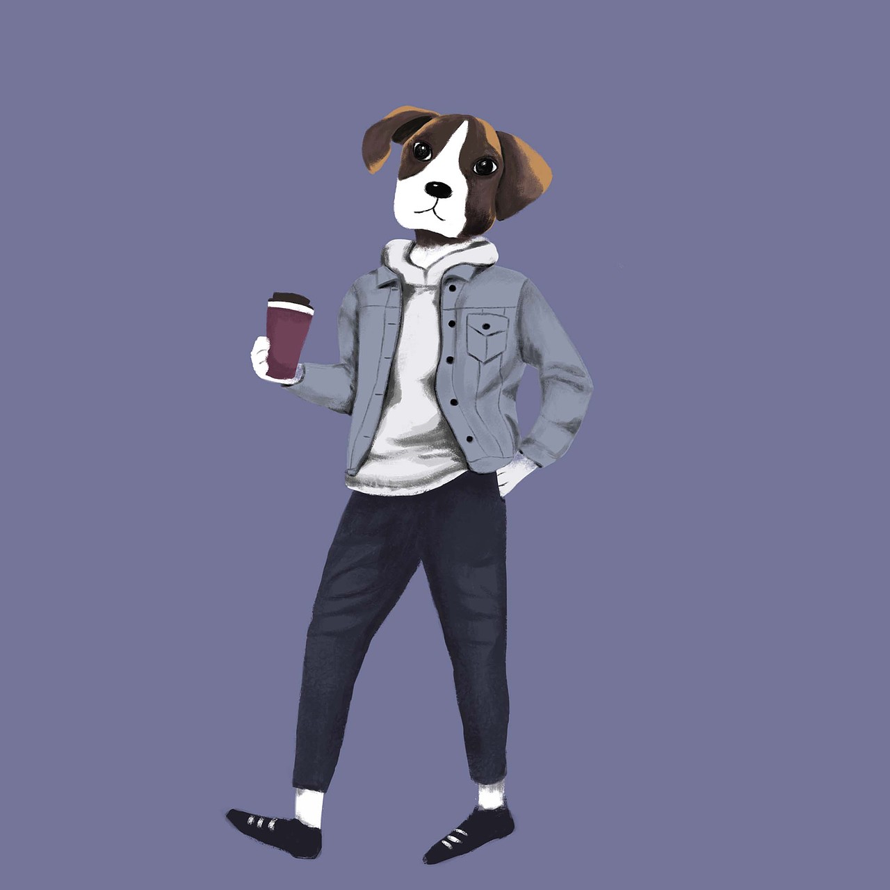 拟人动物练习|插画|创作习作|杏子姐姐_原创作品-站酷zcool