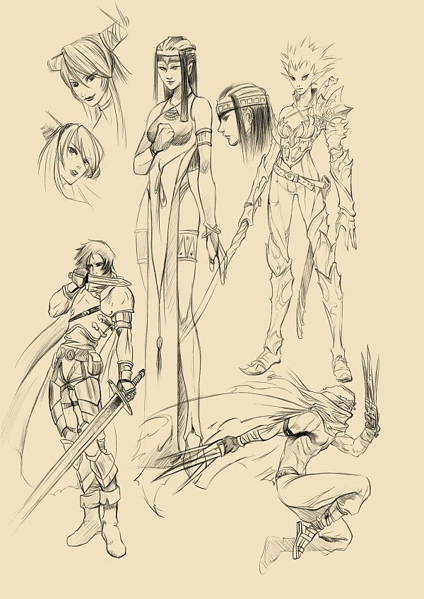 平时的练习（线稿篇）（图ZNjU3NTU2NA==） - 创作习作 - 站酷设计师丸子不熬夜原创素材 - 站酷ZCOOL