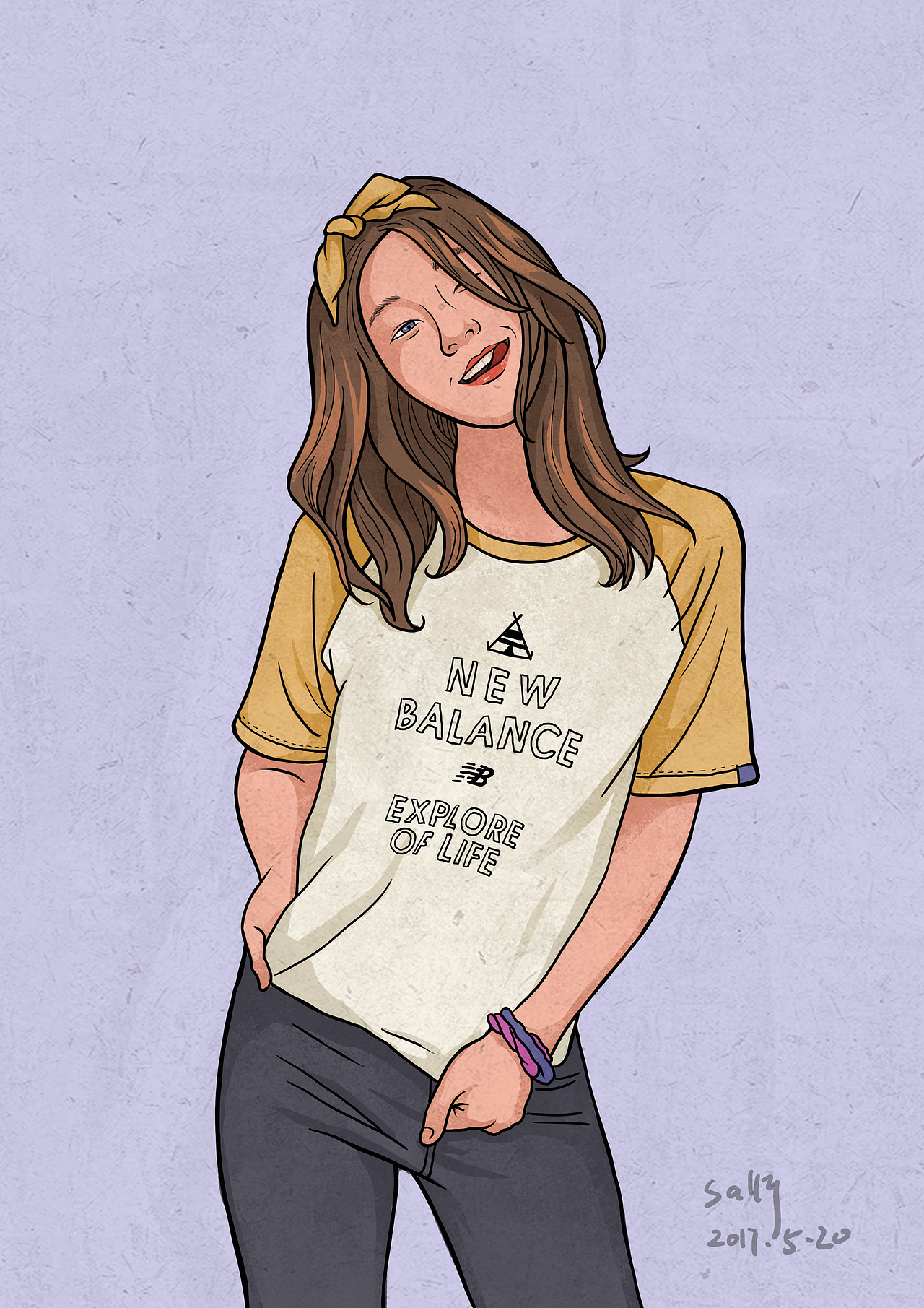 人像插画（图ZOTMyNzcwNzI=） - 商业插画 - 站酷设计师Sally关原创素材 - 站酷ZCOOL