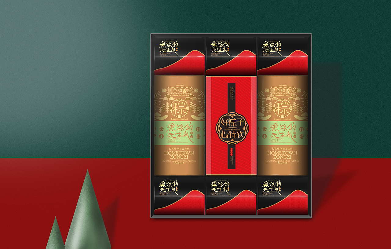 心特软 端午粽子礼盒 包装设计（图ZMjA4MzQ1MDUy） - 包装 - 站酷设计师西牛角原创素材 - 站酷ZCOOL