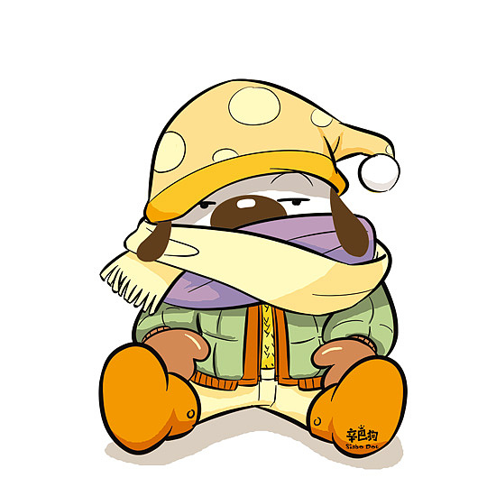 辛巴狗表情冻成狗系列