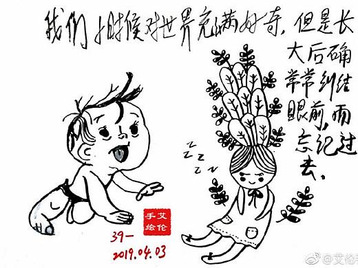 黑白装饰画，插画，视觉笔记--好奇心