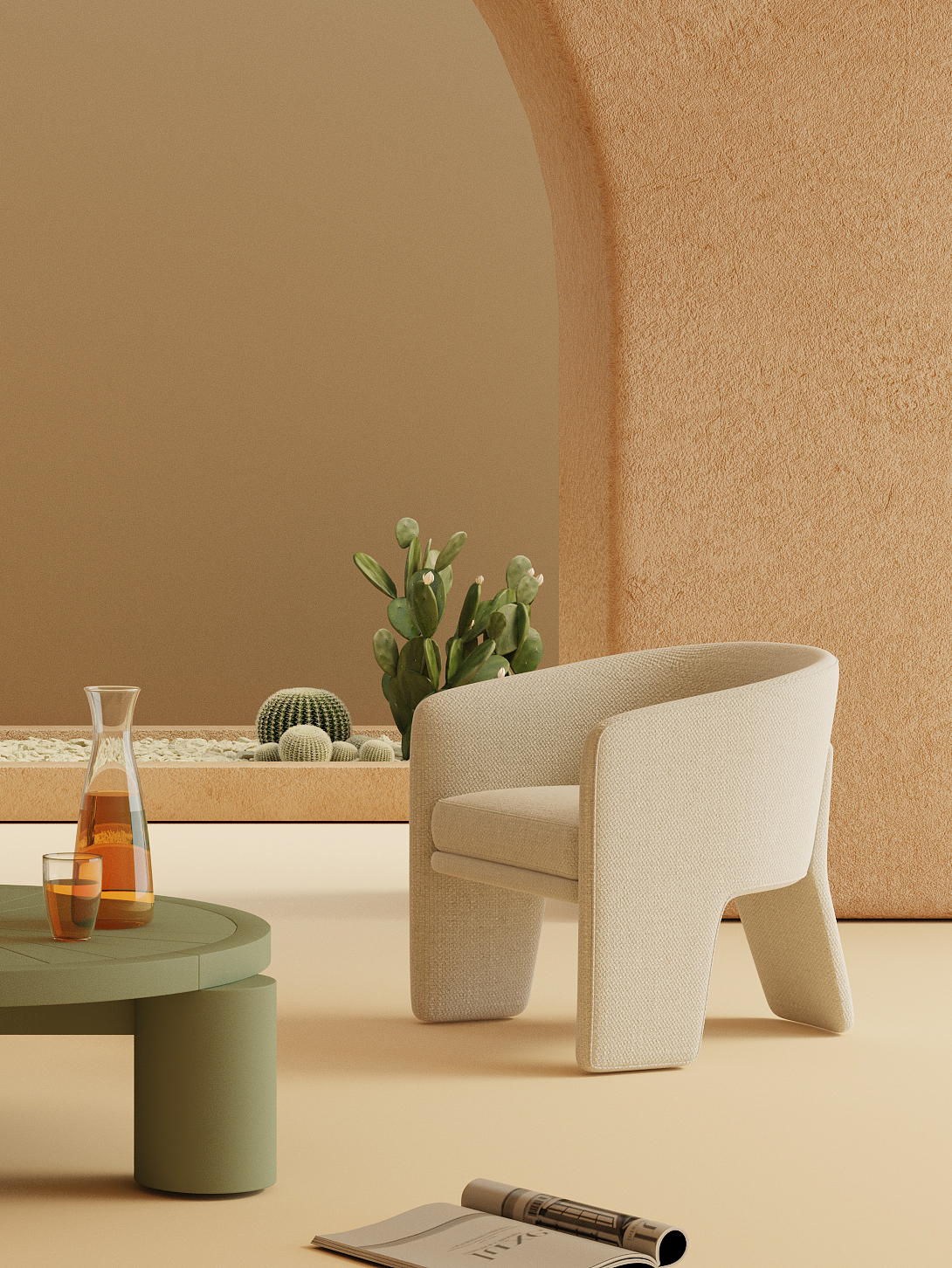 【家具3D渲染】莫兰迪色系