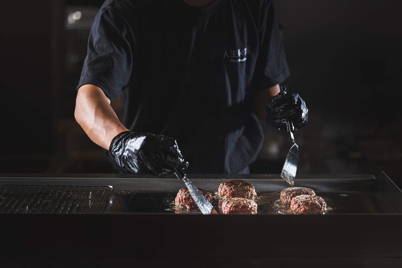 日式和牛汉堡肉饭拍摄