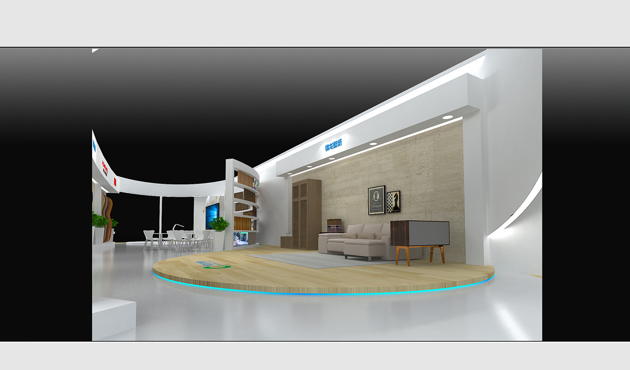 锦龙木地板展台设计