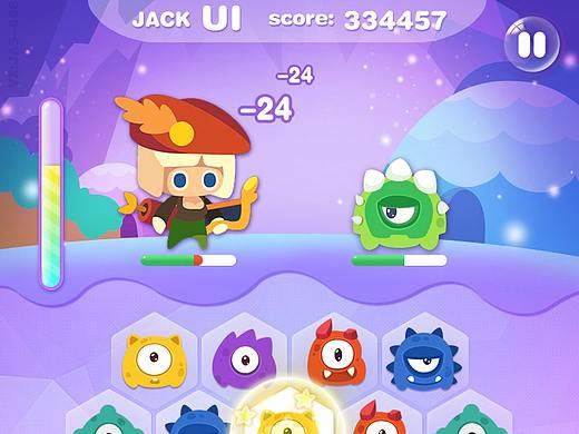 【JACK游戏UI】二次元、欧美风Q版休闲界面图标GUI设计