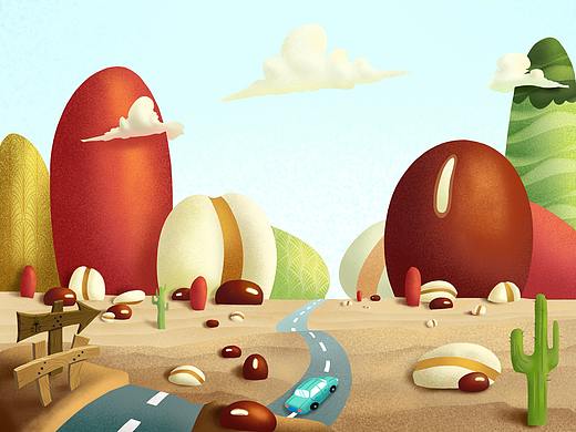 包装插画 代餐粉 